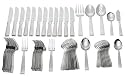 Reed & Barton Crescendo II 18/10 Stainless-Steel 65-Piece Flatware Set with Storage Caddy, Service for 12