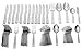 Reed & Barton Crescendo II 18/0 Stainless-Steel 65-Piece Flatware Set with Storage Caddy, Service for 12
