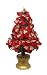 3 Lighted Fiber Optic Red & Gold Poinsettia Christmas Tree