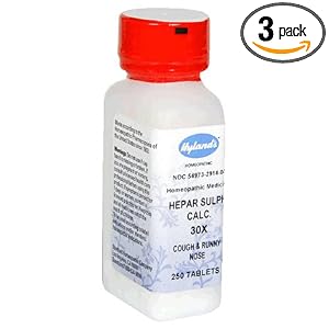Hyland's Hepar Sulph. Calc., 30X, Tablets, 250 Tablets (Pack of 3) by Hyland's Homeopathic