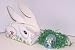 Scott's Cakes Small Maple Walnut Fudge Dark Chocolate Easter Egg in a Bunny Box with Blue Foil