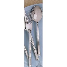 Bamboo Kitchen Flatware Stainless Steel Silverware 40 Piece Set Service for 8 by Gibson