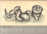 Sea Otter Floating Rubber Stamp