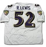 Ray Lewis Signed Authentic Ravens White Jersey