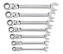 Gear Wrench  9700  7-Piece 3/8-Inch to 3/4-Inch Flex Ratcheting Box End and Open End Combination Wrench Set
