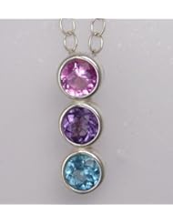A Simple Bi Pendant in Sterling Silver, Made in America