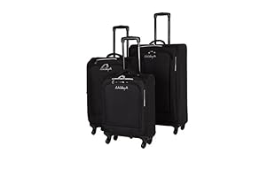 Lulu Castagnette Set de 3 trolleys semirrígidos (Negro)