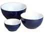 Emile Henry Couleurs Mixing Bowls, Set of 3, Cobalt