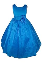 Girls Tea Length Flower-Girl Dress/Pageant Dress/Wedding Dress 