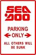 SEA DOO PARKING ONLY boat sport street sign