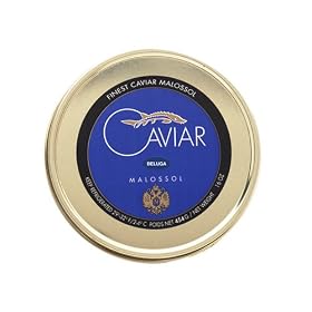 Marky's Fresh Farmed River Beluga Caviar, Malossol, Huso Dauricus - 16 oz by Marky's Caviar