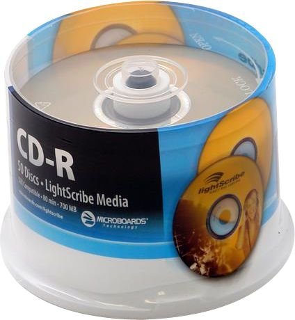 Microboards LightScribe Recordable/Printable CD-R 52X