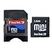 Original Sandisk Mini SD Karte 2GB mit Adapter Neu + Ovp.