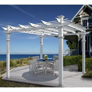 New England Vinyl Pergola Classic Look of Wood Without the Maintenance