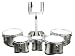Signature Music Quint Tom Marching Drum Set Drums New 4565