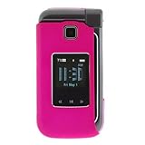 Solid Hot Pink Rubberized Snap On Crystal Hard Case for Verizon Samsung Ali ....