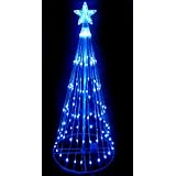 4' Blue LED Light Show Cone Christmas Tree Lighted Yard Art Decoration