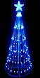 4' Blue LED Light Show Cone Christmas Tree Lighted Yard Art Decoration