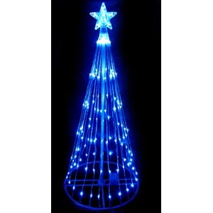 4' Blue LED Light Show Cone Christmas Tree Lighted Yard Art Decoration by 