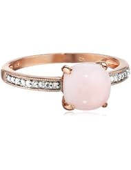 10k Rose Gold, Pink Opal, and Diamond Ring, (0.03 cttw, G-H Color, I1-I2 Clarity)