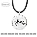 2016 New EO Aromatherapy Necklace Essential Oil Diffuser Pendant Hypoallergenic Material Made 17 Inch Leather Chain and 10 Re-usable Black Felt Pads
