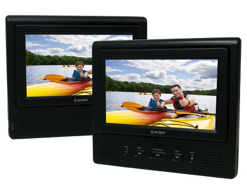 Axion AXN-6979 7-Inch Dual Screen Portable DVD Player (Black)