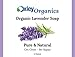 Organic Soap with Exfoliating Mesh Soap Saver, Pure and Natural, Use as Body, Face and Shaving Soap, 4 Ounce Bar, Luxurious Lather and Aromatherapy by Oxley Health (Lavender)