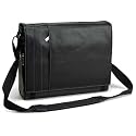 Kenneth Cole Reaction Business and Luggage Full-Grain Leather Laptop Messenger Bag (Black)