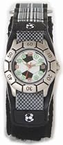 Boys Watch with Football Dial and Black Velcro Strap