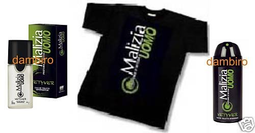 MALIZIA uomo Parfum Eau de Toilette 50ml EdT + deo 150ml + t-Shirt Preisvergleich
