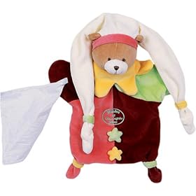 Doudou et Compagnie PUP1626 25cm Bear and Hankie Puppet