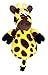 goDog Flattie Giraffe Silent Squeak Plush Dog Toy w/ Chew Guard Technology - Yellow/Brown, Large