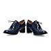 Carol Shoes Casual Women's Lace-up Fashion Chunky Middle Heel Oxfords Shoes