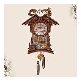 buy cheap price Timeless Nobility Collectible Cuckoo Clock With Deer Art by The Bradford Exchange