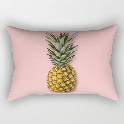 Dkisee Pineapple Canvas Rectangle Decorative Throw Pillow Case Cushion Cover 20"*30"
