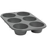 Baker's Secret 116466007 Basics Nonstick 6-Cup Texas Muffin Pan