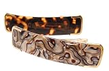 France Luxe Gold Rectangle Edge 10cm Barrette