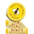 Burt's Bees Beeswax Lip Balm .15 oz Tube [ THREE PACK]