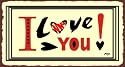I Love You Sign, Size 15" w X 8" h