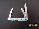 108OT *SCHRADE *Turquoise 2 3/4 Junior 3 blade (NO TWO THE SAME)
