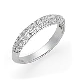 14k White Gold Diamond Wedding Band (1/3 cttw, I Color, SI1-SI2 Clarity), Size 5