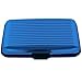 Trademark Home 82-7498 Aluminum Credit Card Wallet RFID Blocking Case, Blue