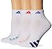 adidas Women's Cushioned Low Cut Socks (3 Pack), White/Shock Red/Shock Blue/Light Flash Purple, One Size