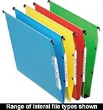 Esselte Orgarex Lateral File Kraft 220gsm Square-base 30mm Capacity W330mm Red Ref 21643 [Pack 25]