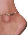 Sterling Silver Anklet w/ Crystal Hearts, 10 5/8" by Paris Hilton