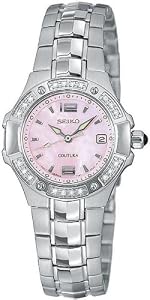 Seiko Coutura Diamond Pink Mother-of-Pearl Ladies Watch SXD691