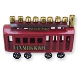 Childrens Hanukkah Menorah, Red 'Cable Car' Design