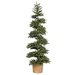 7' Pre-Lit Redwood Spiral Potted Artificial Christmas Tree - Clear Lights