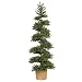 7' Pre-Lit Redwood Spiral Potted Artificial Christmas Tree - Clear Lights