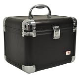 Roo Salon Beauty Box Case Large Black Croc Coral